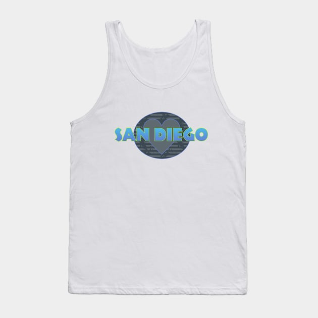 San Diego Design Tank Top by Dale Preston Design